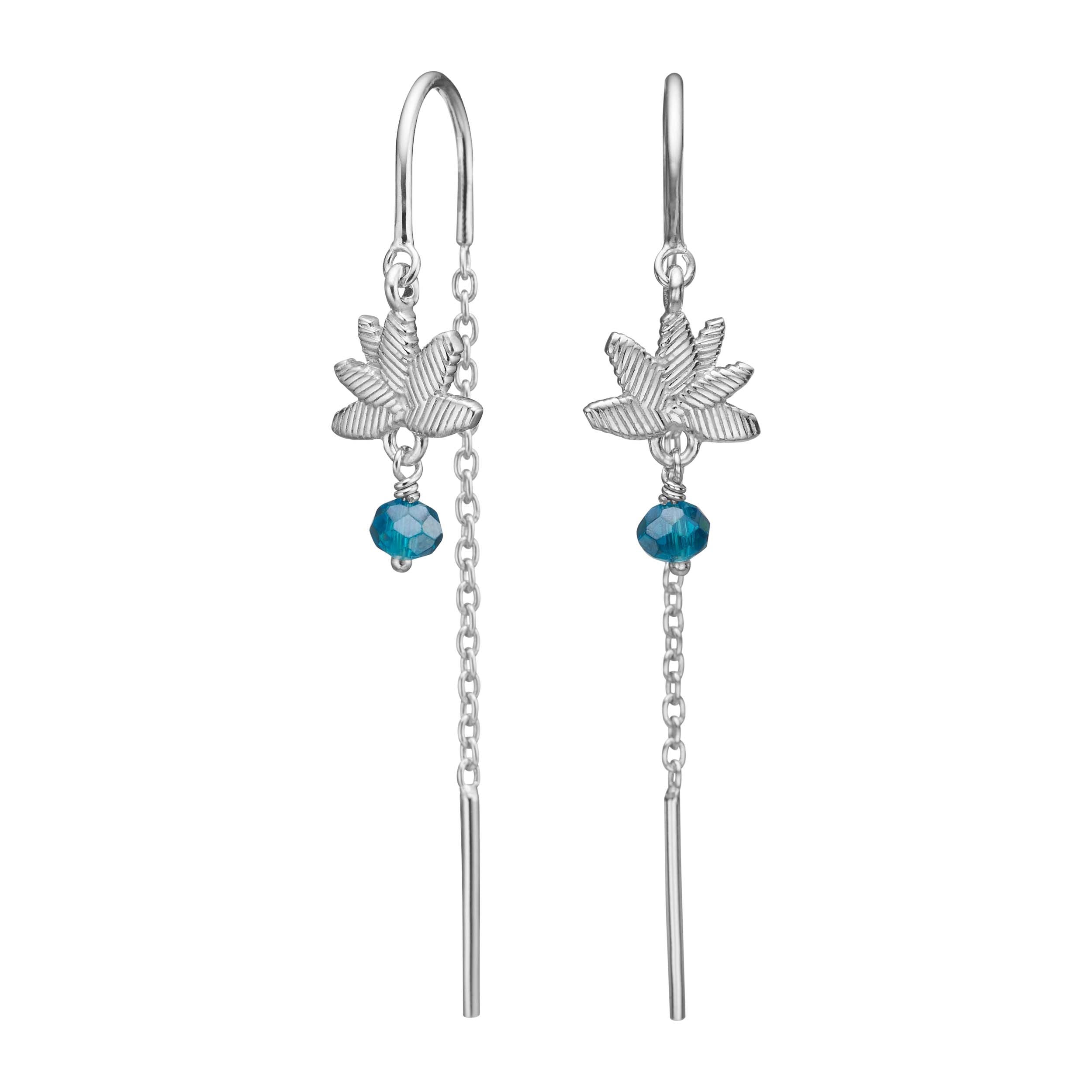 Earhanger blue flower BRODERIE52