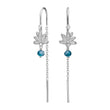 Ohrhänger blaue Blume BRODERIE52