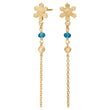 Ohrhänger aqua Blume BRODERIE52
