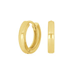 Goldpl. silver hoops 14mm