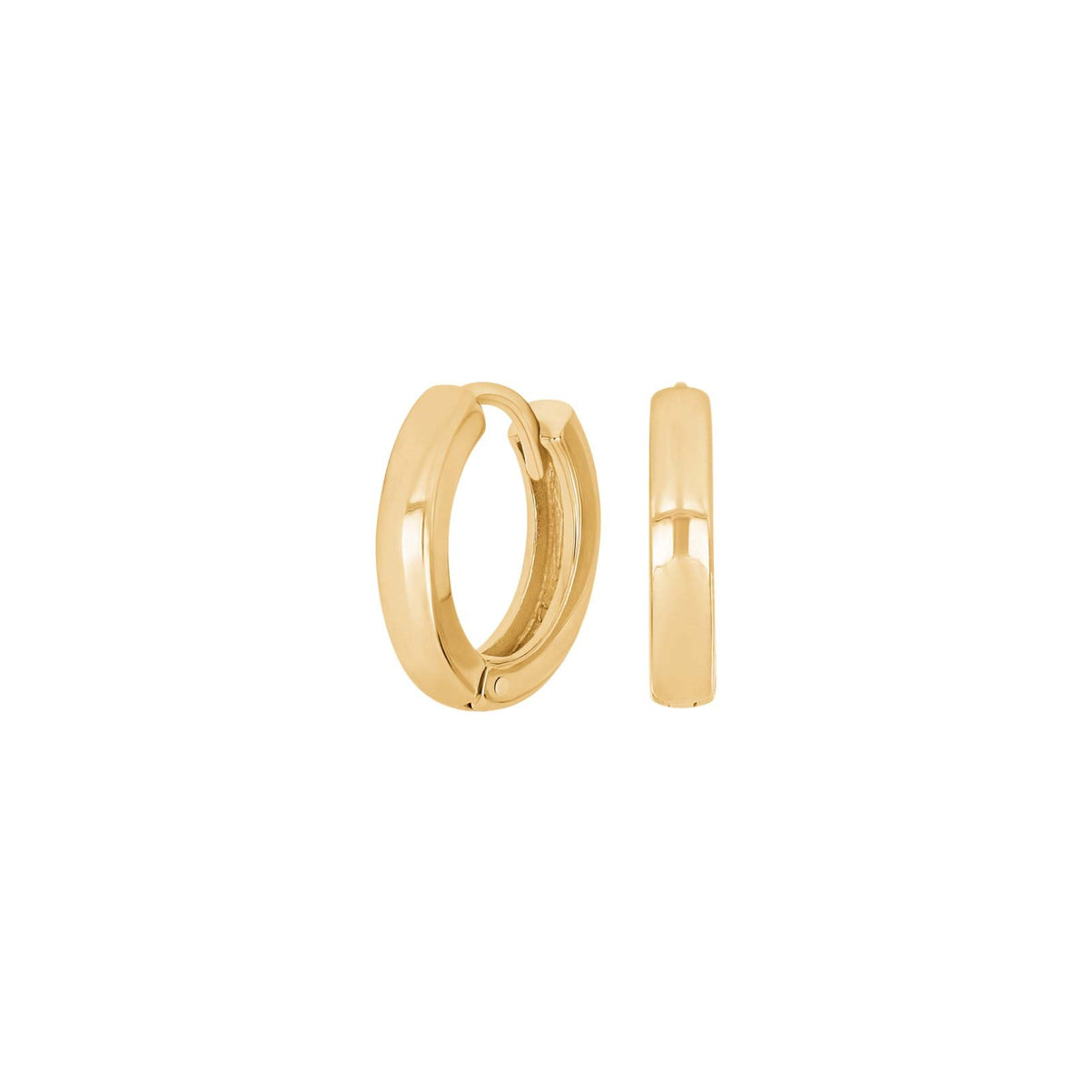 Goldpl. silver hoops 14mm