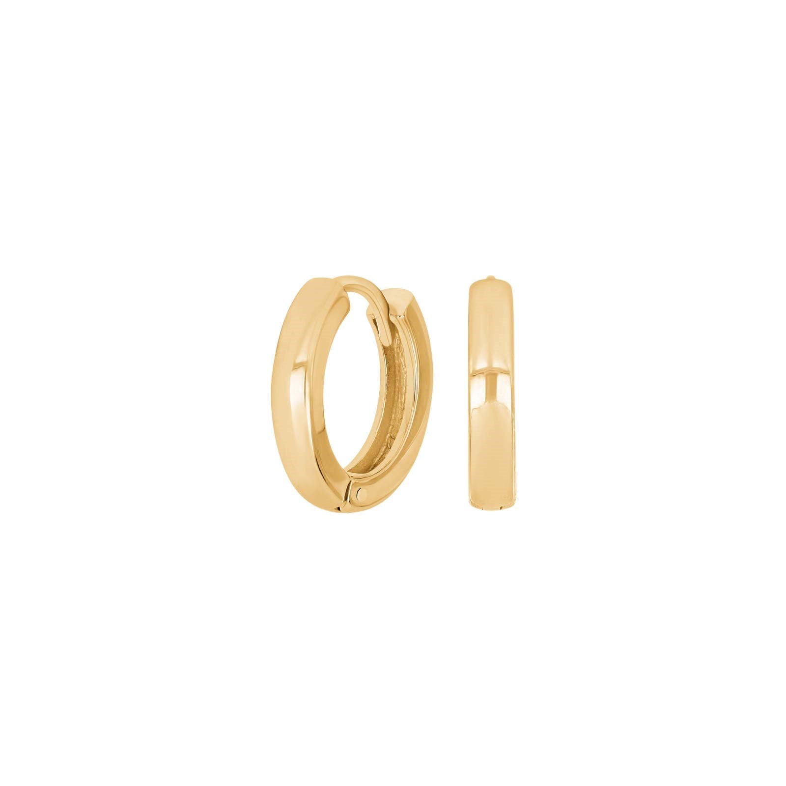 Goldpl. silver hoops 14mm
