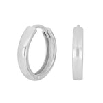Rhod. silver hoops 16mm