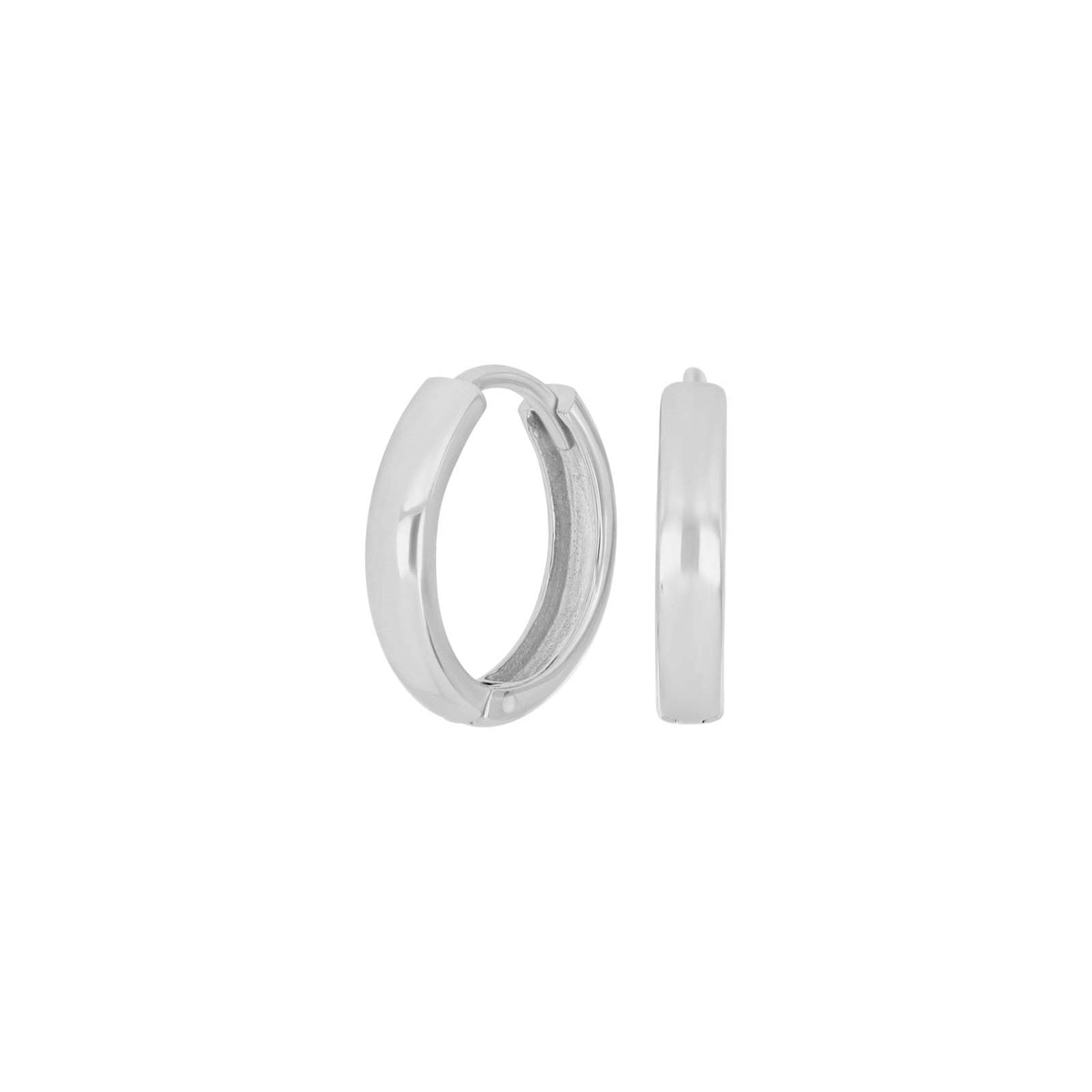 Rhod. silver hoops 16mm