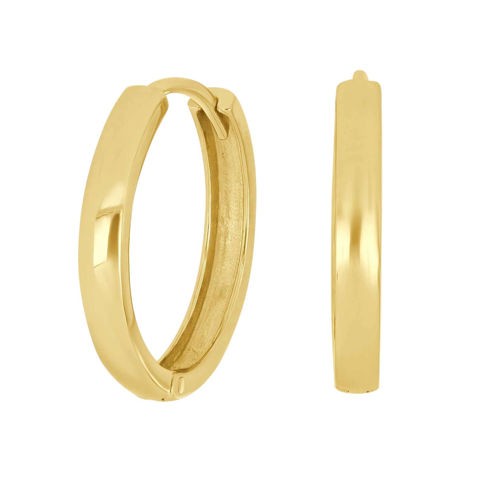 Goldpl. silver hoops 19mm