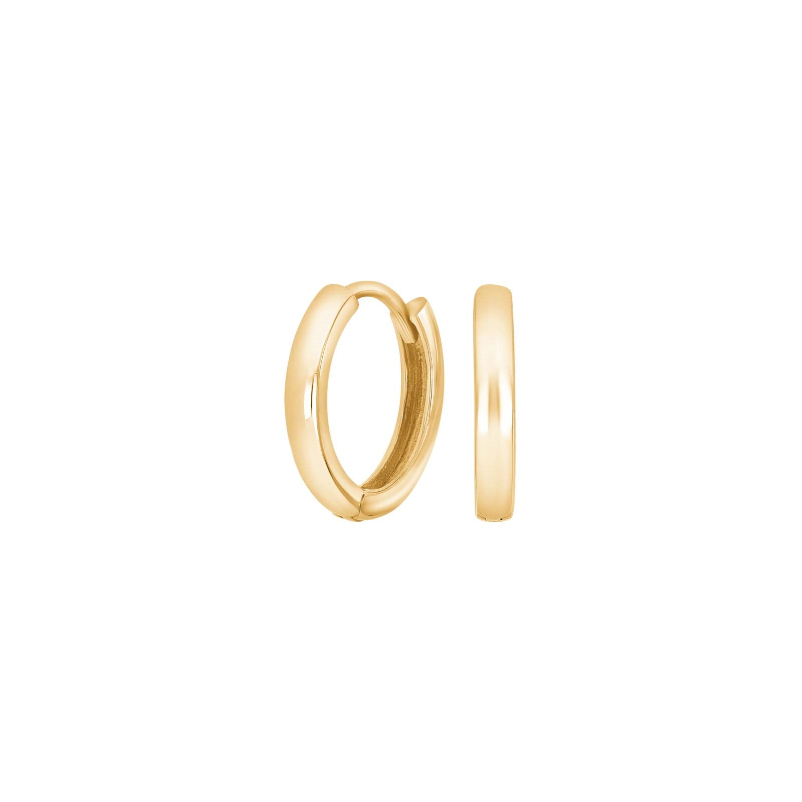 Goldpl. silver hoops 14mm