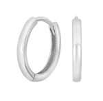 Rhod. silver hoops 15mm