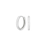 Rhod. silver hoops 15mm