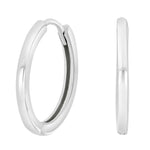 Rhod. silver hoops 20mm