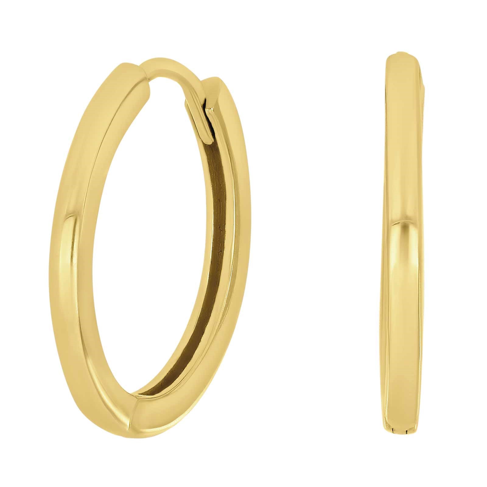 Goldpl. silver hoops 20mm