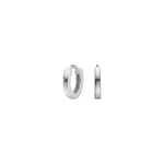 Rhodium-plated silver hoop earrings 12mm