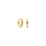 Gold-plated silver hoop earrings 12mm