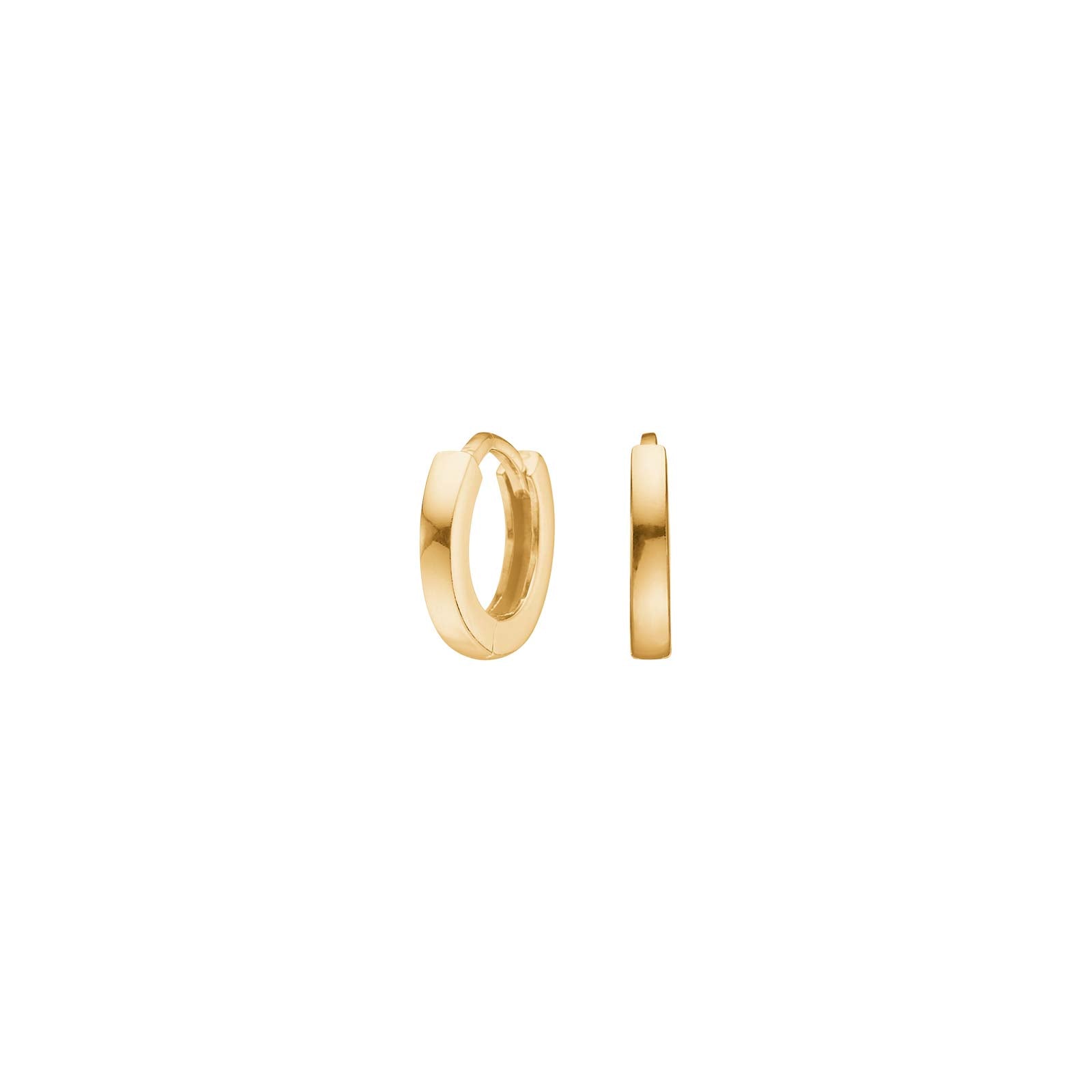 Gold-plated silver hoop earrings 12mm