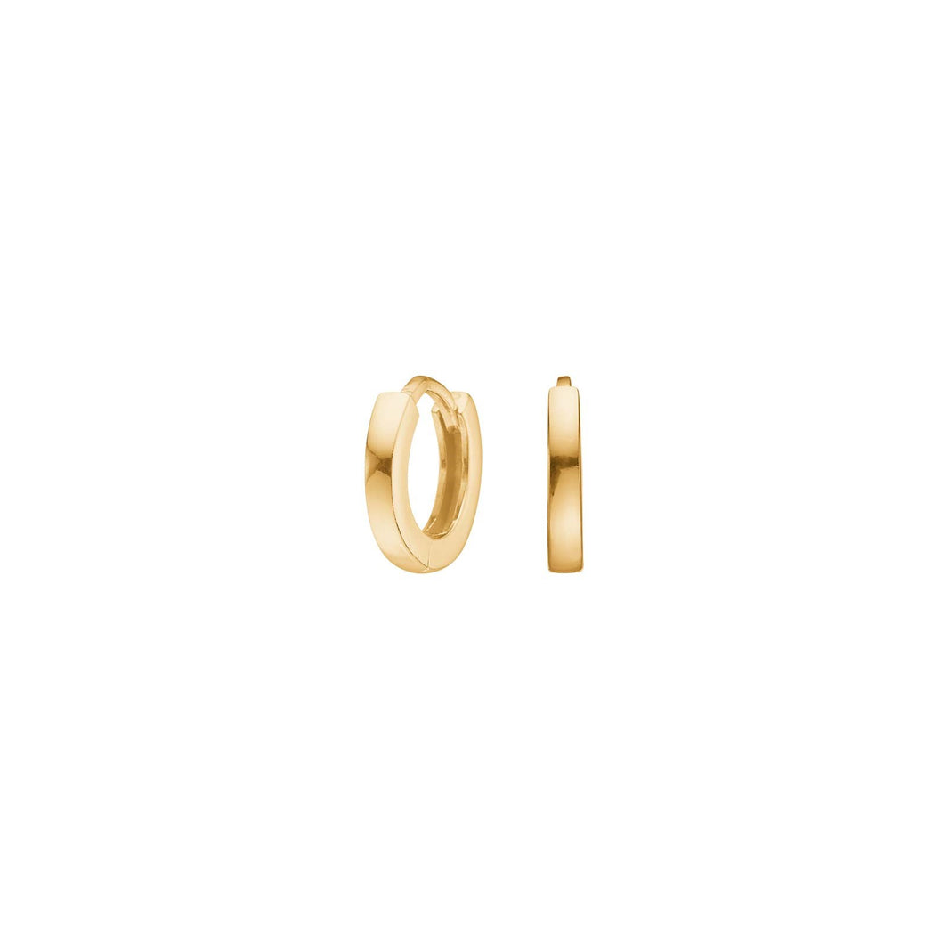 Rhodium-plated silver hoop earrings 12mm