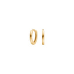 Gold-plated silver hoop earrings 12mm