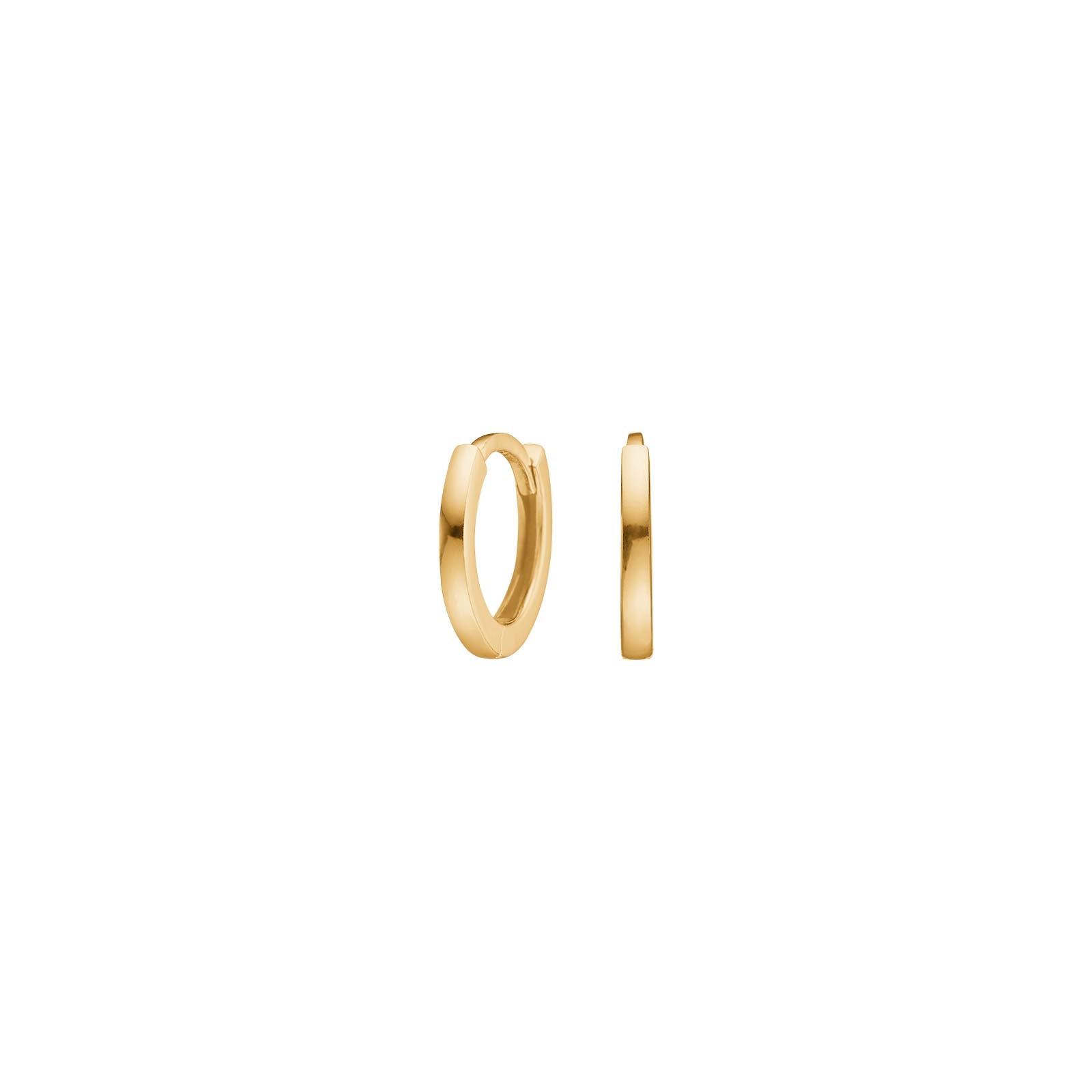 Gold-plated silver hoop earrings 12mm