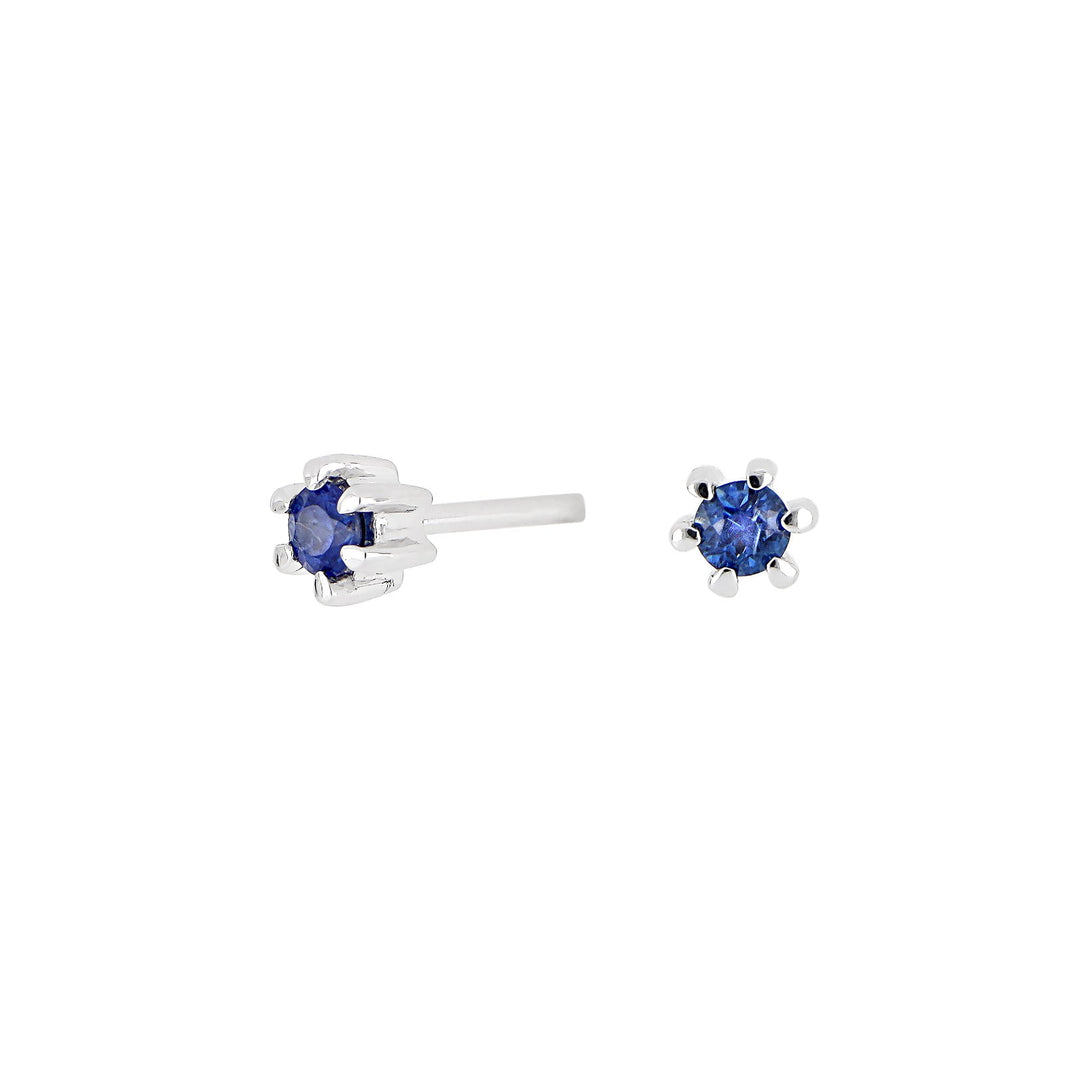 14 kt. white gold ear studs w/sapphire 2.5mm