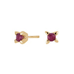 14ct. gold earrings w/ruby 3mm