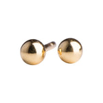 Titanium ear studs 2mm gold-plated ball