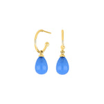 Forg Silber Creolen SWEETS52 blauer Chalcedon