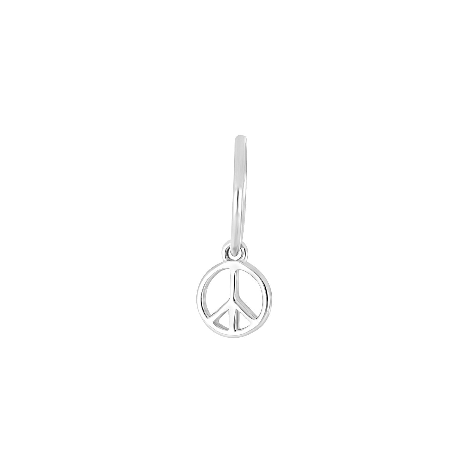 Silberne Creolen FUNKY52 Frieden 1Stk