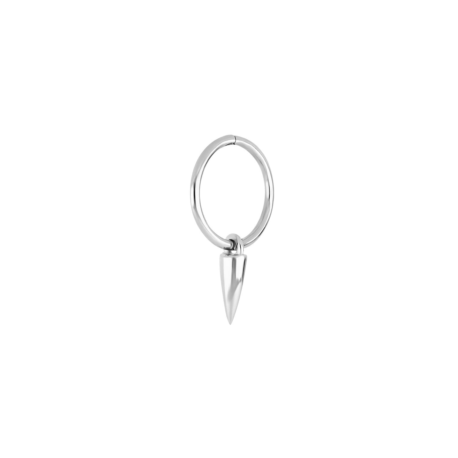 Rhd. silver creoles FUNKY52 spike 1pc