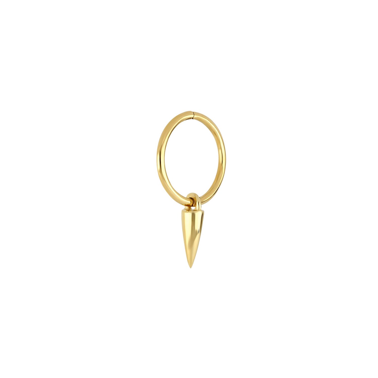 Gold-plated silver creoles FUNKY52 spike 1pc
