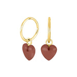 Vergoldete Creole YOU52 roter Onyx