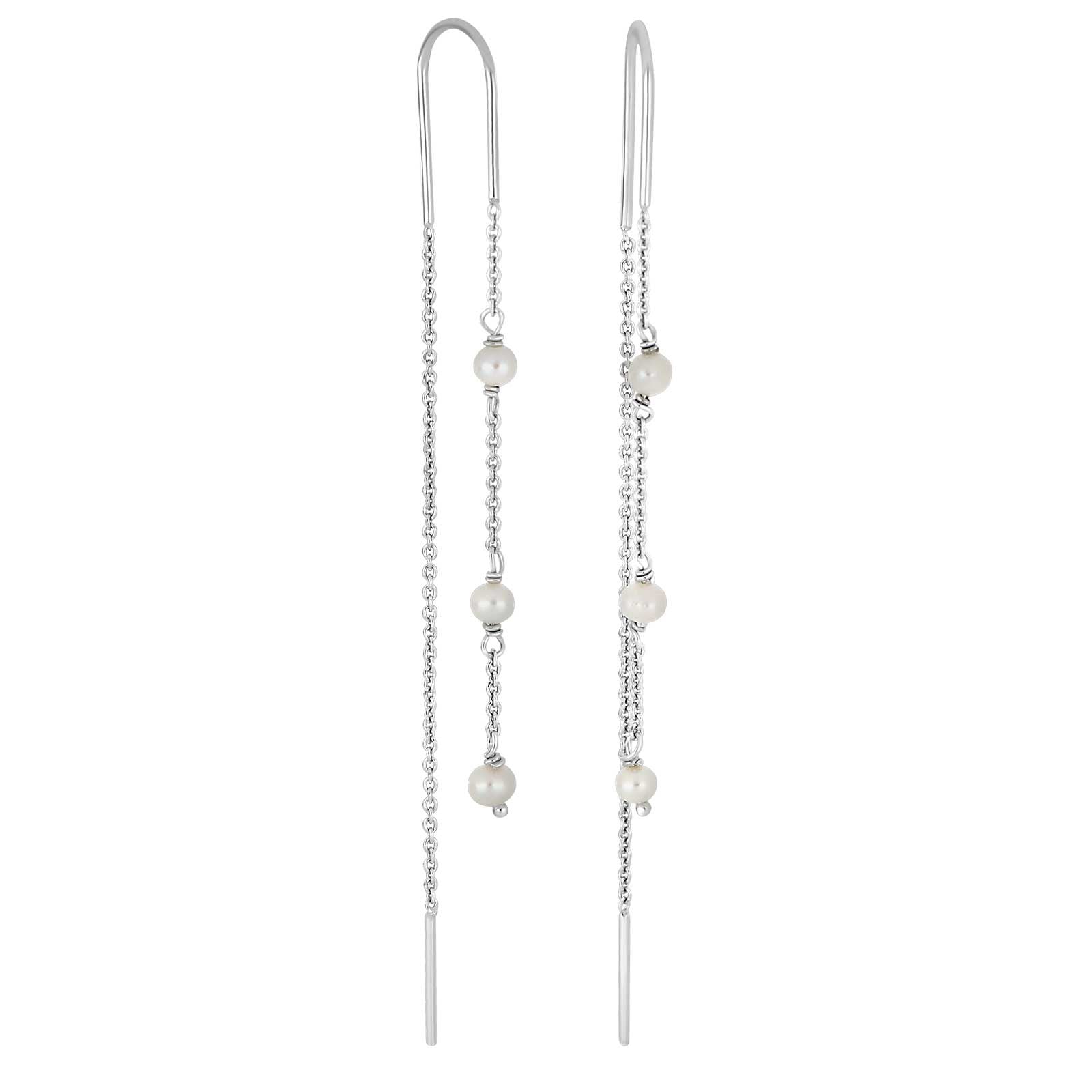 Rhd. silver earring PEARL52