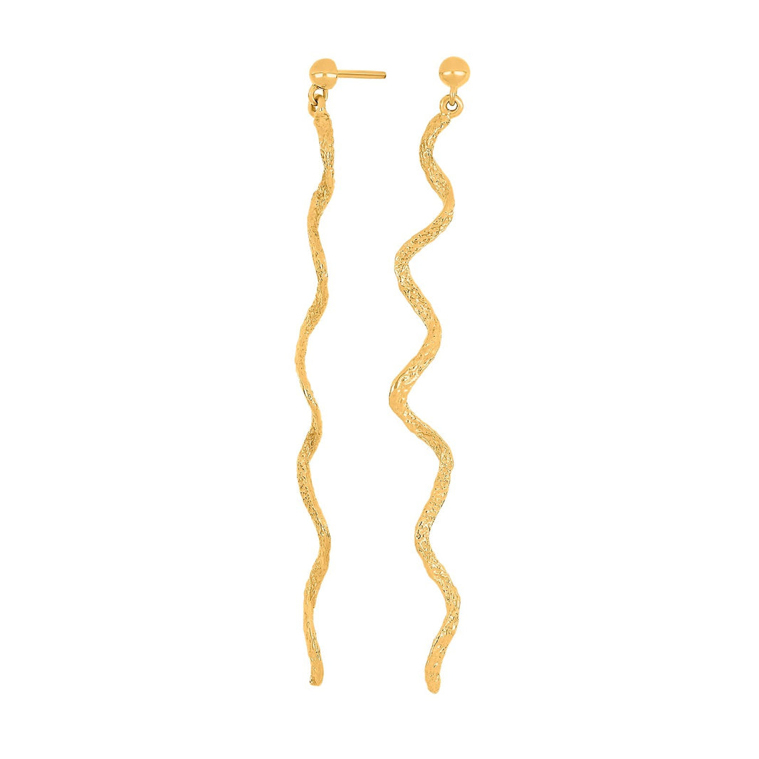 Silver earring FUN52 - Gold plated