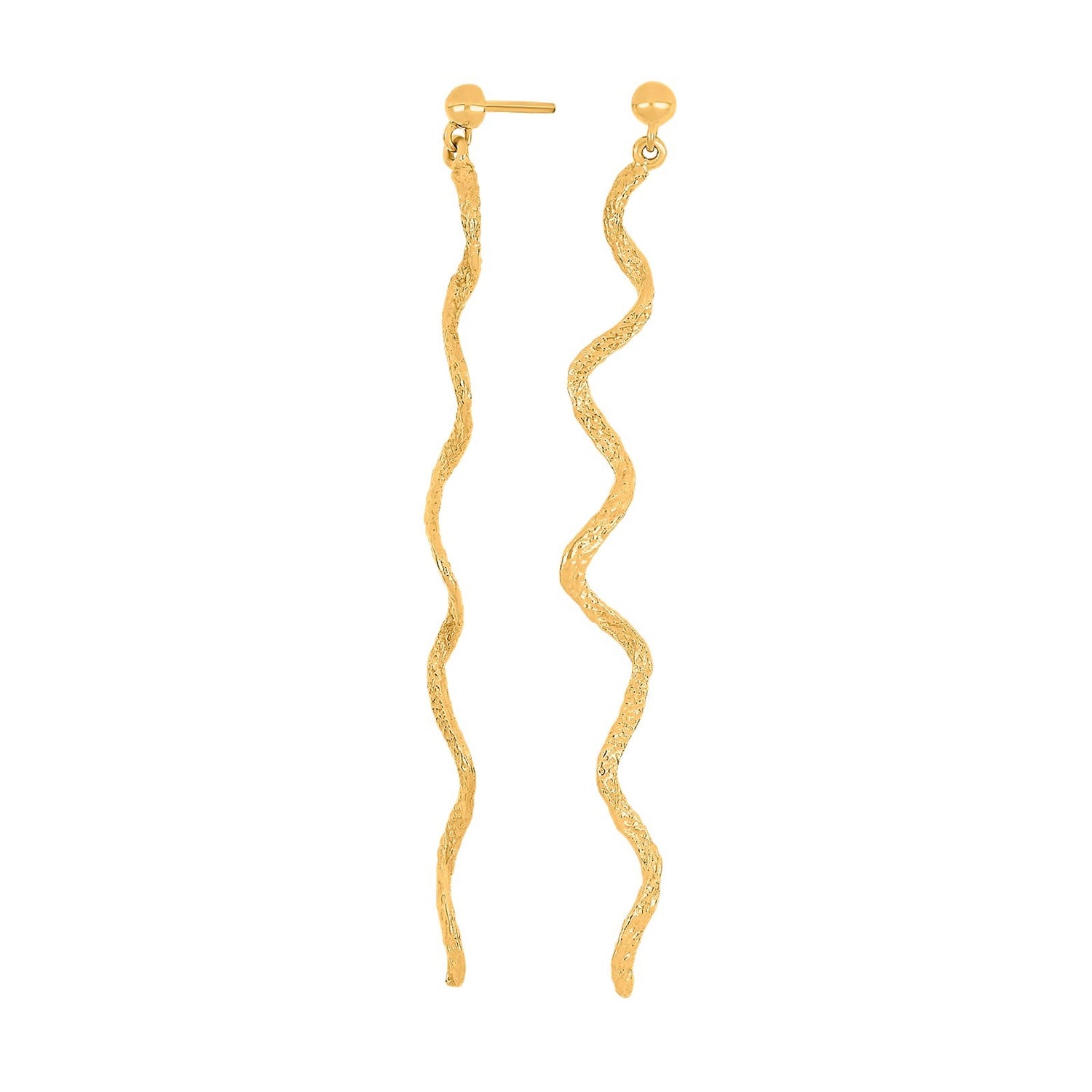 Silver earring FUN52 - Gold plated
