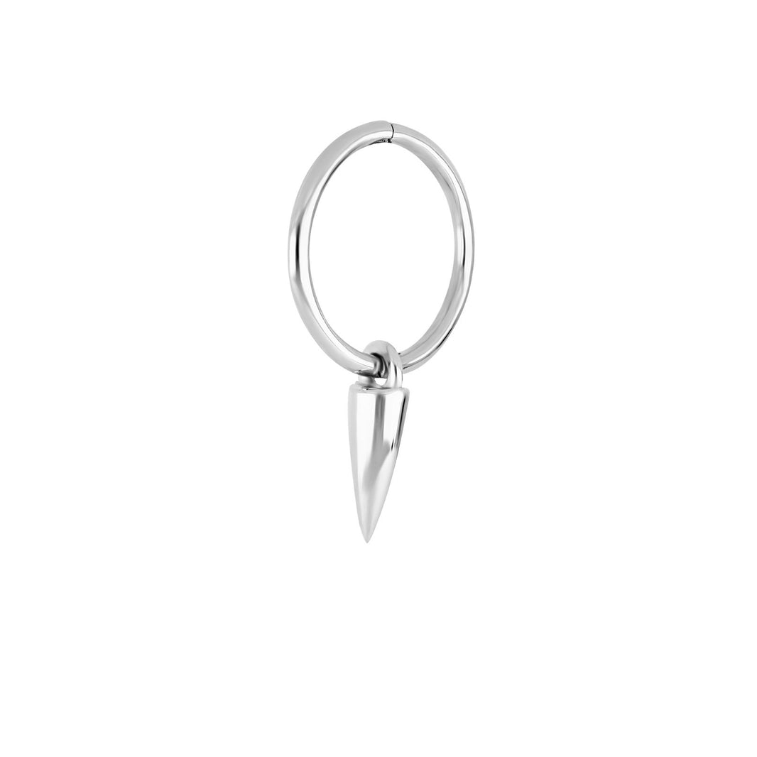 SON Rhodinierte Silber Creolen Stachel