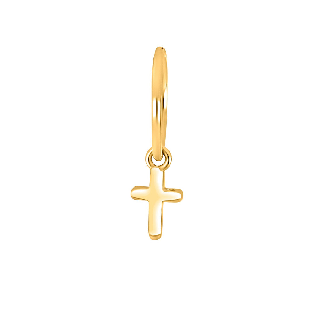 SON Gold-plated silver hoops cross