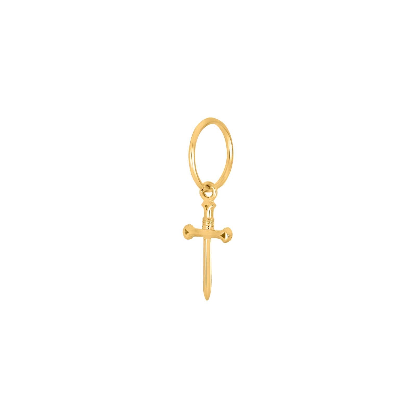 SON Gold-plated silver hoops sword