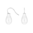 Silver earrings with Bohemian quartz glass