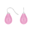 Silver earrings with Bohemian quartz glass