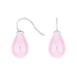 Silver earrings with Bohemian quartz glass