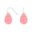Silver earrings with Bohemian quartz glass