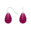 Silver earrings with Bohemian quartz glass