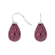 Silver earrings with Bohemian quartz glass