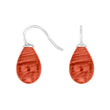 Silver earrings with Bohemian quartz glass