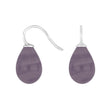 Silver earrings with Bohemian quartz glass