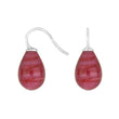Silver earrings with Bohemian quartz glass