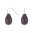 Silver earrings with Bohemian quartz glass