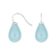 Silver earrings with Bohemian quartz glass