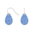 Silver earrings with Bohemian quartz glass