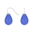 Silver earrings with Bohemian quartz glass