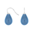 Silver earrings with Bohemian quartz glass