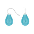 Silver earrings with Bohemian quartz glass