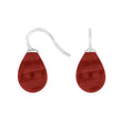 Silver earrings with Bohemian quartz glass